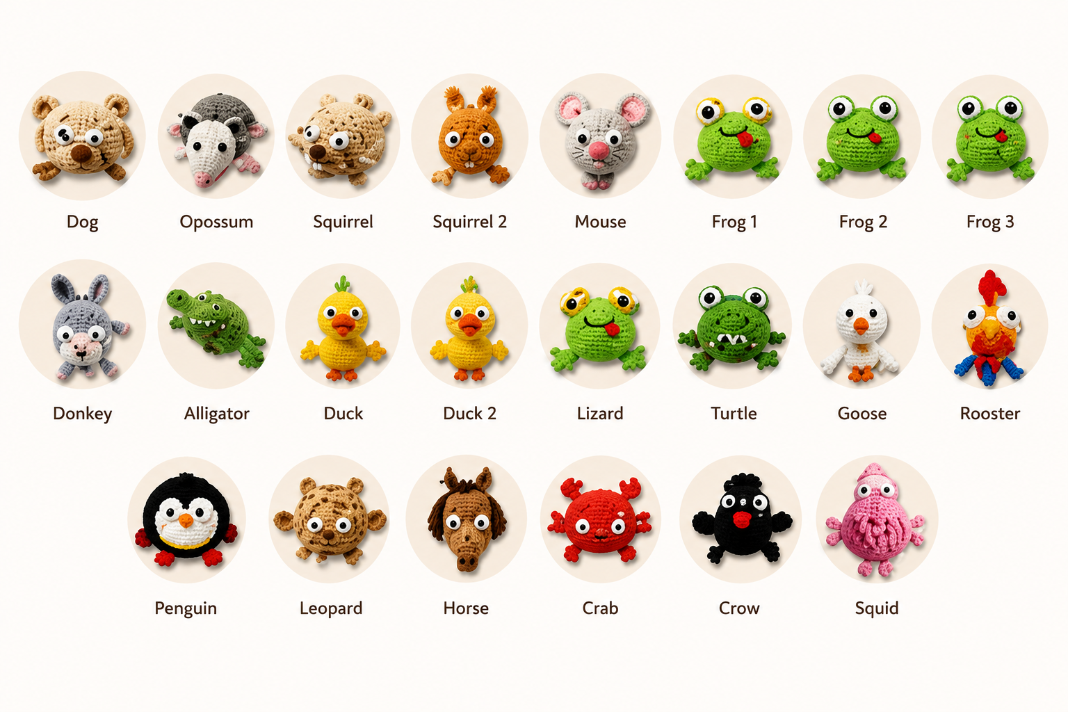22 Adorable Crochet Animals